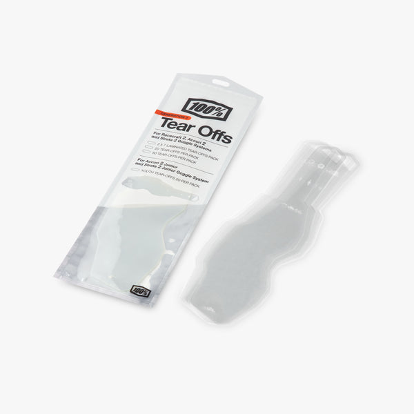 Slika 100% TEAR-OFF FOLIJE ZA OČALA ACCURI 2 / RACECRAFT 2 / STRATA 2 (20 KOSOV)