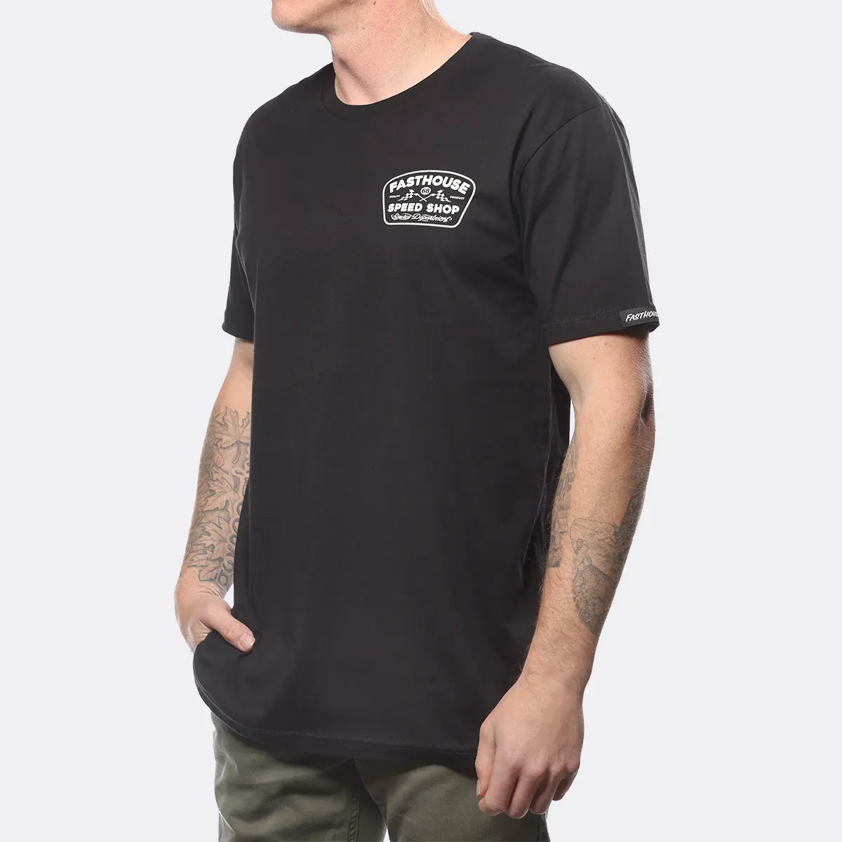 Slika FASTHOUSE WEDGED T-SHIRT - ČRNA