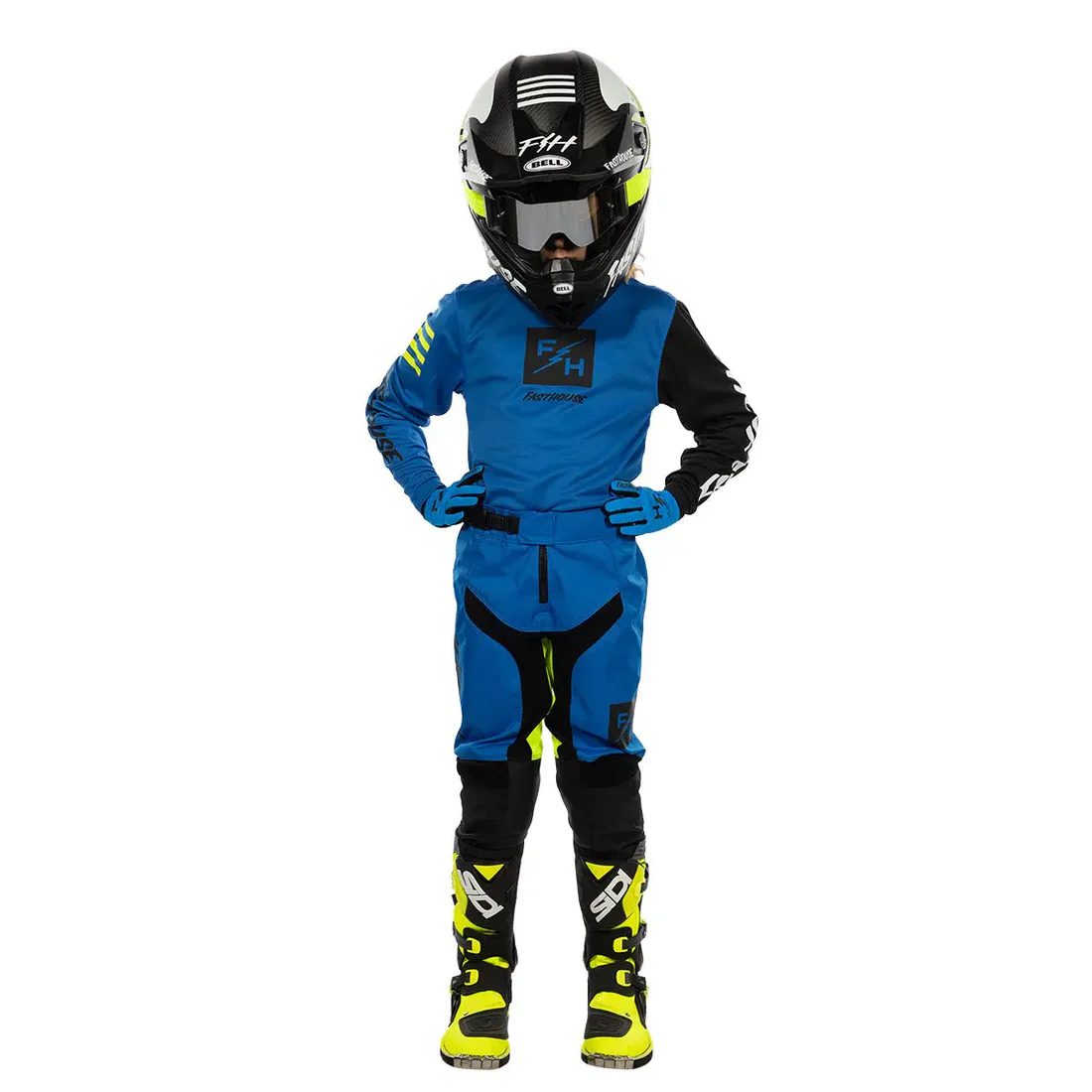Slika FASTHOUSE CARBON ECHO OTROŠKI MX DRES – MODER (ELECTRIC BLUE)