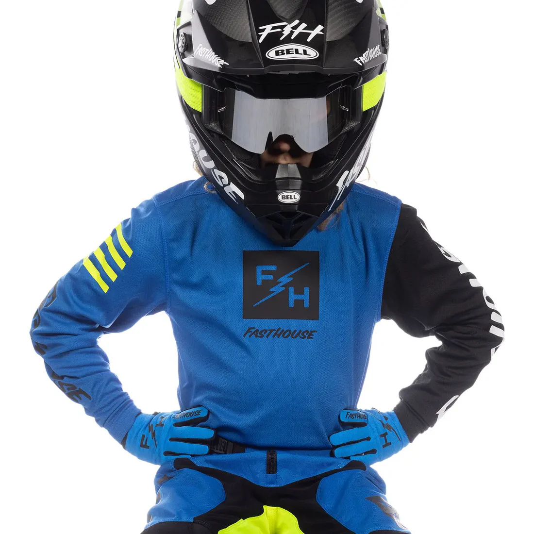 Slika FASTHOUSE CARBON ECHO OTROŠKI MX DRES – MODER (ELECTRIC BLUE)