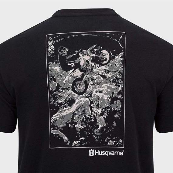 Slika HUSQVARNA DAUNTLESS T-SHIRT – ČRNA