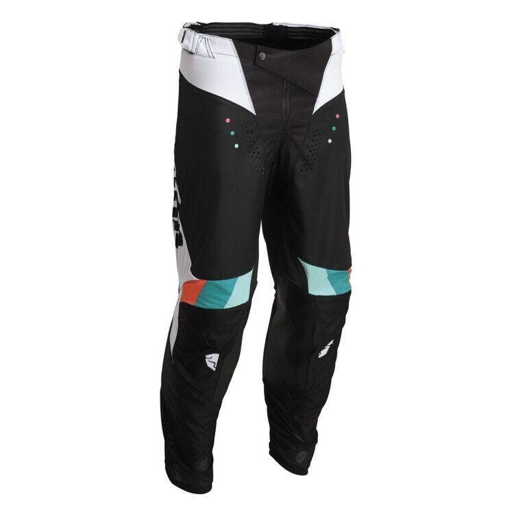 Slika THOR PULSE REACT MX HLAČE – ČRNO/BELE